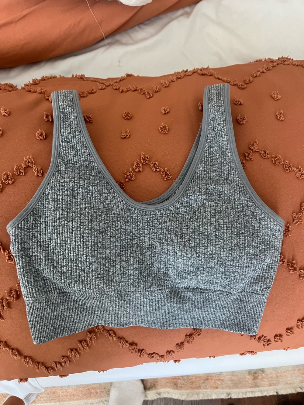 New aerie Grey Ribbed Bralette - Comfortable Everyday Support